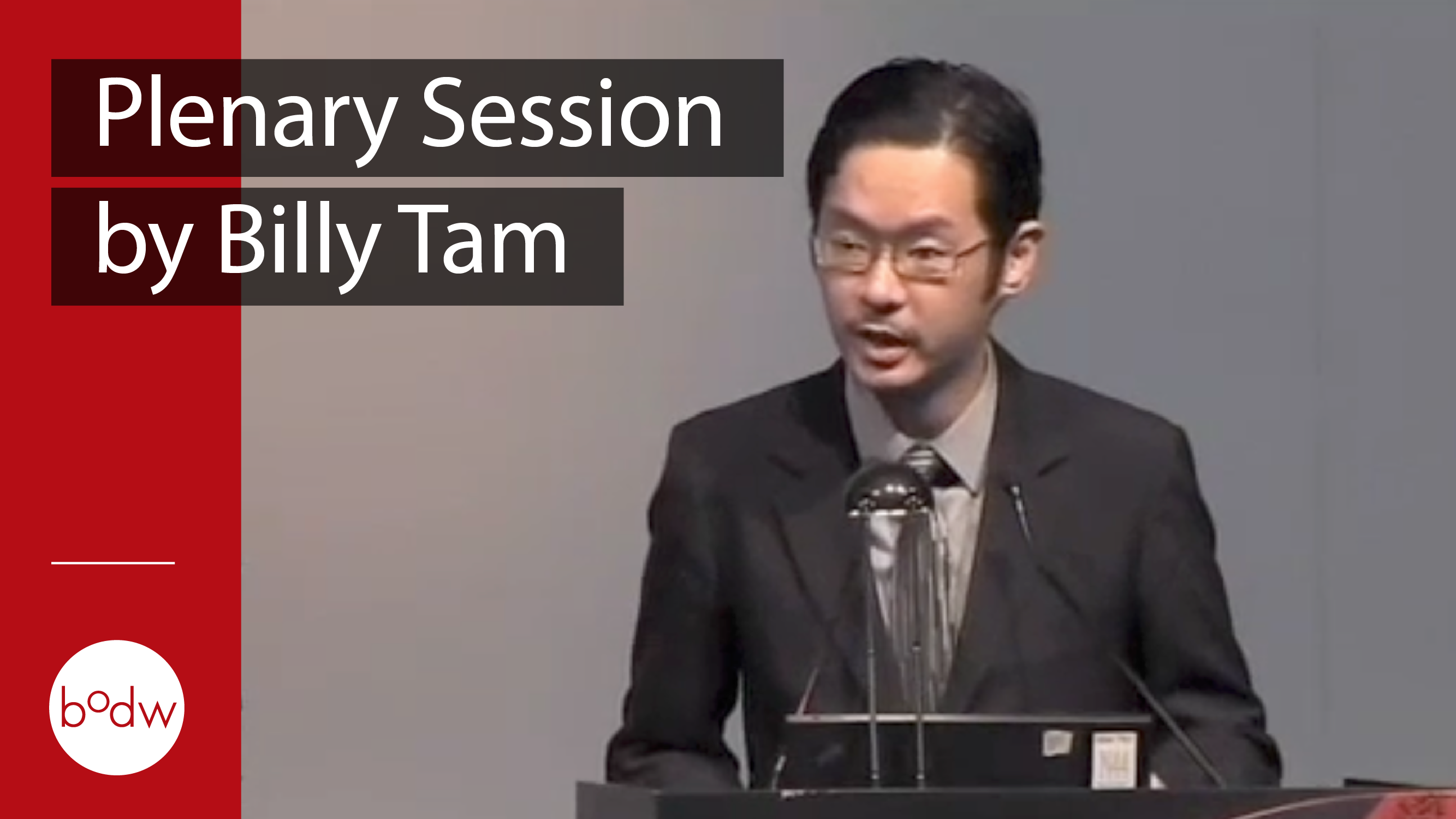 Plenary Session by Billy Tam (Design Cast) | BODW 2010